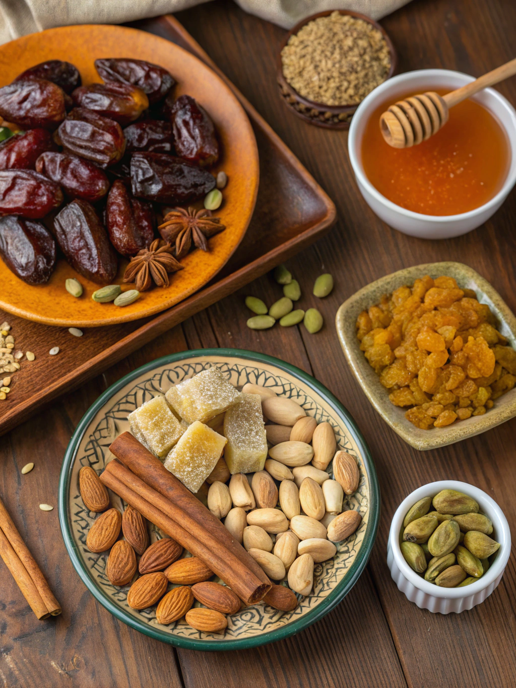 Moroccan Desserts and Sweets ingredients