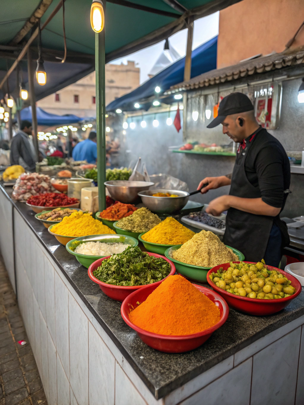 Moroccan Street Food preparing steps