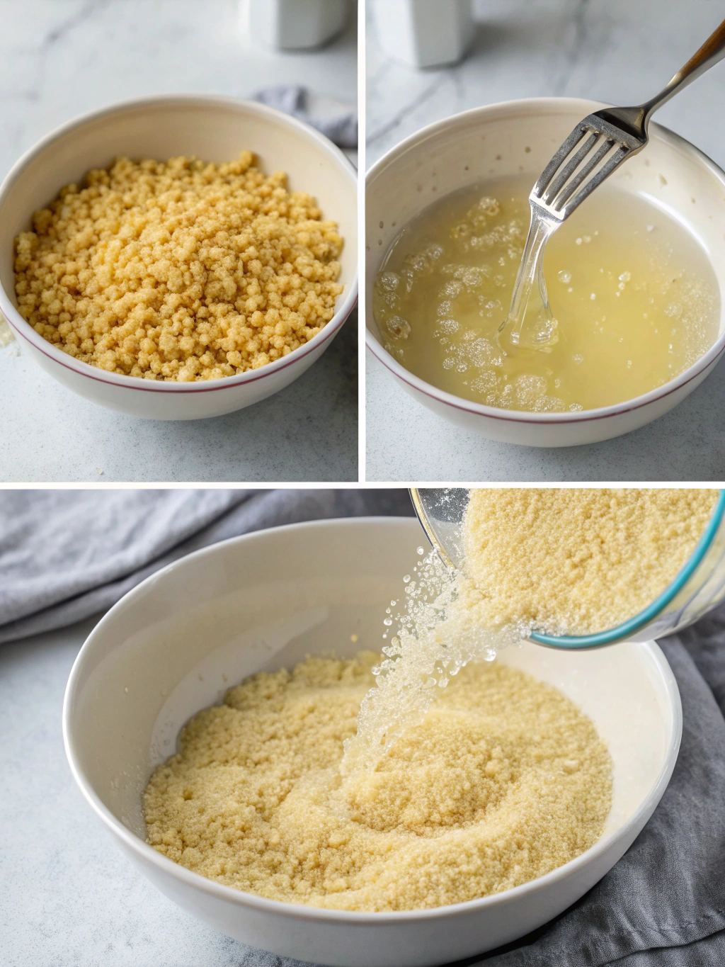 couscous preparing steps