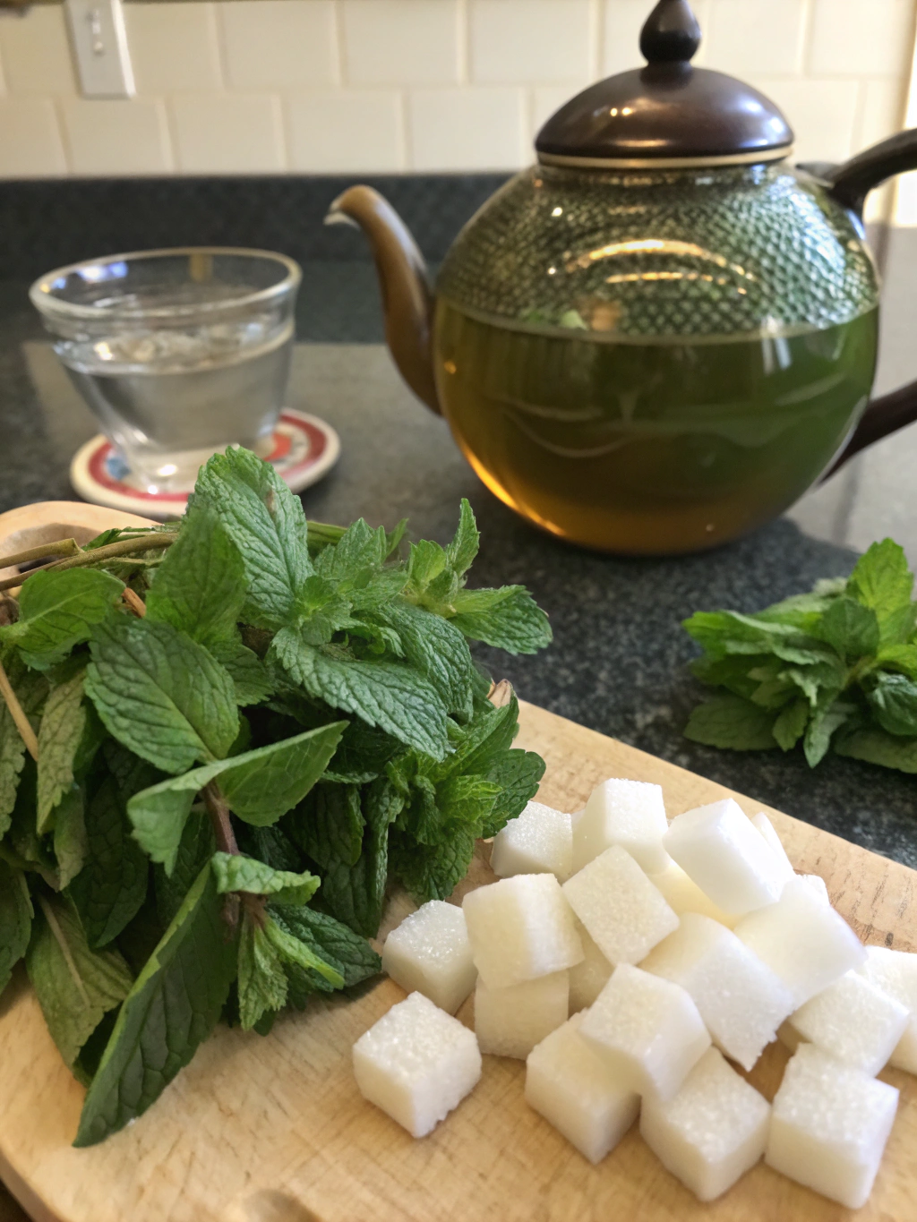 Moroccan mint tea ingredients