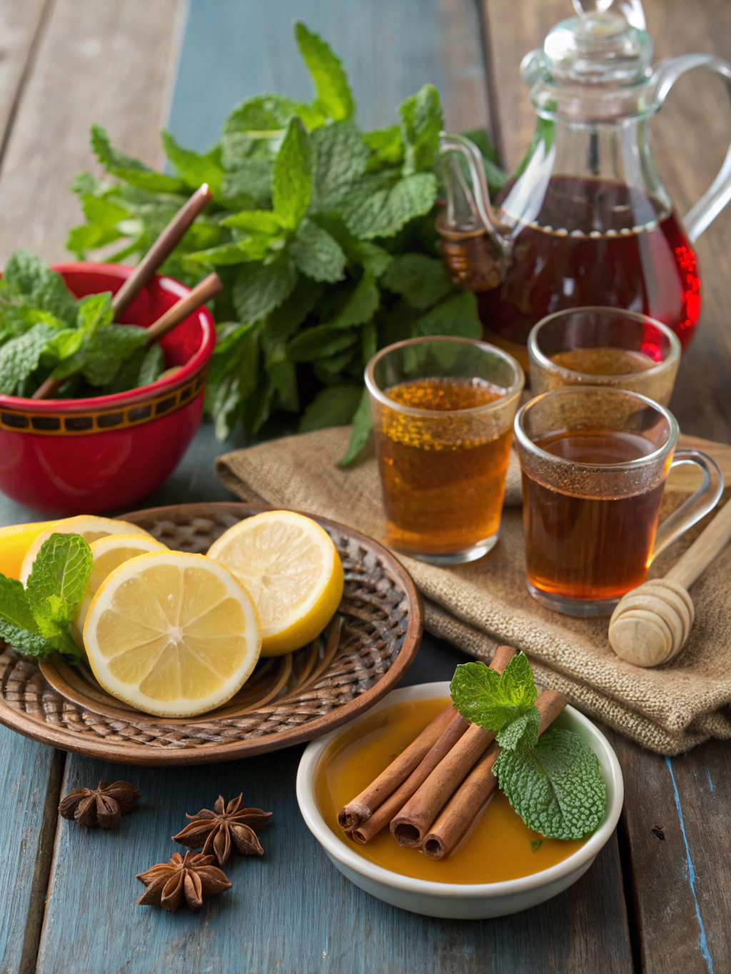 Moroccan drinks ingredients